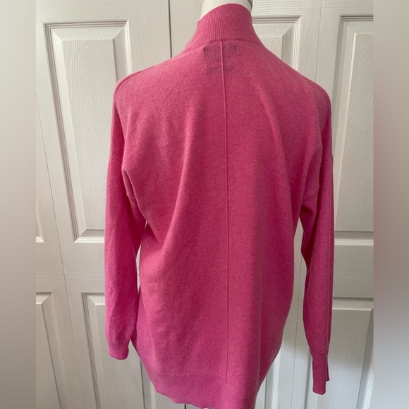 Knitwear by F&F 100% Cashmere Mock Neck Sweater in Pink SZ 2 - Picture 2 of 4